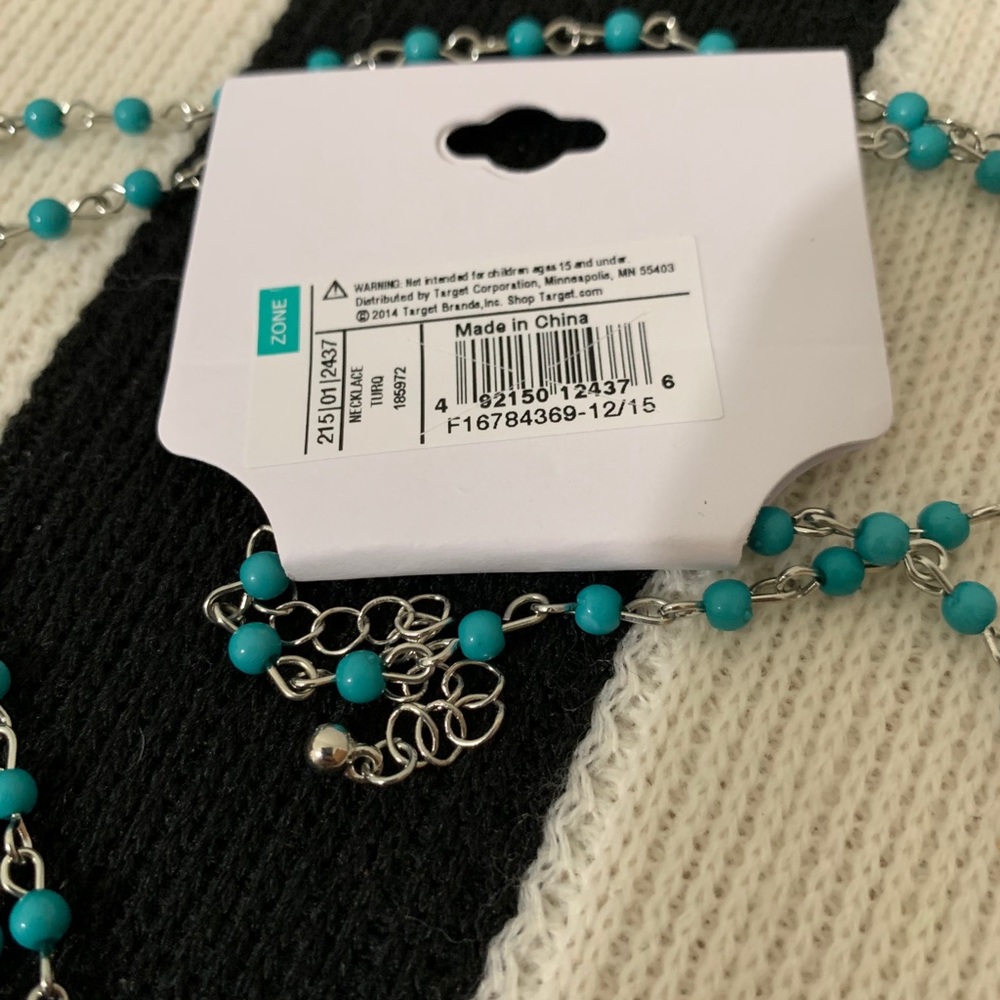 Target Turquoise Bead/Crystal Eye Necklace - Picture 7 of 7